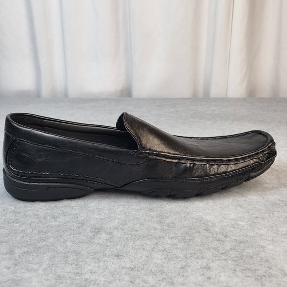 * Winston Comfortable Square Toe Black Loafers Men's Size's - Picture 3 of 9